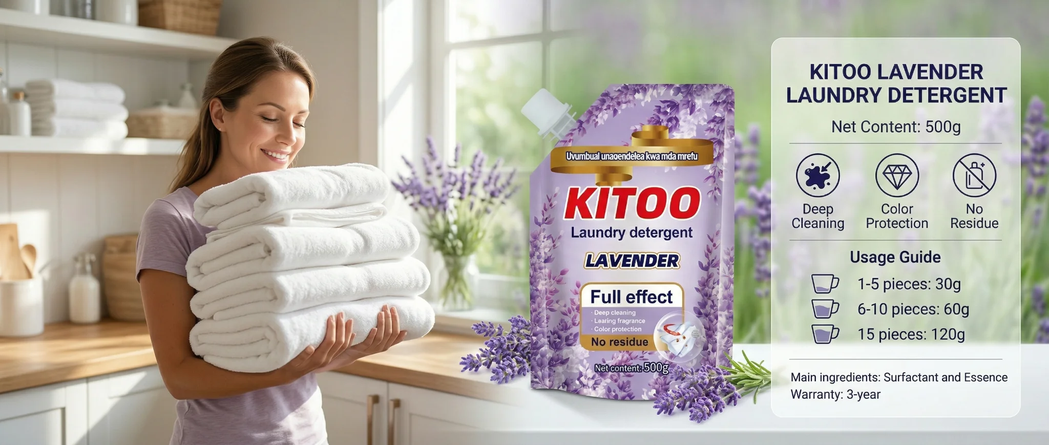 KITOO Lavender Laundry Detergent
