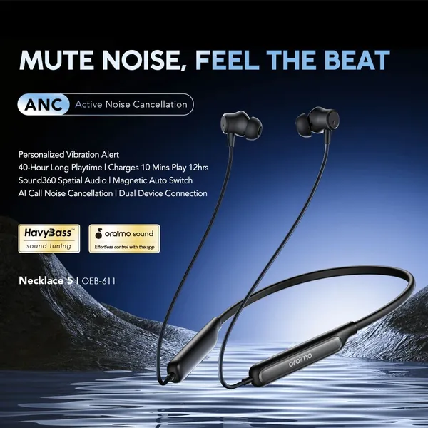 oraimo Necklace 5 ANC Neckband Earphones