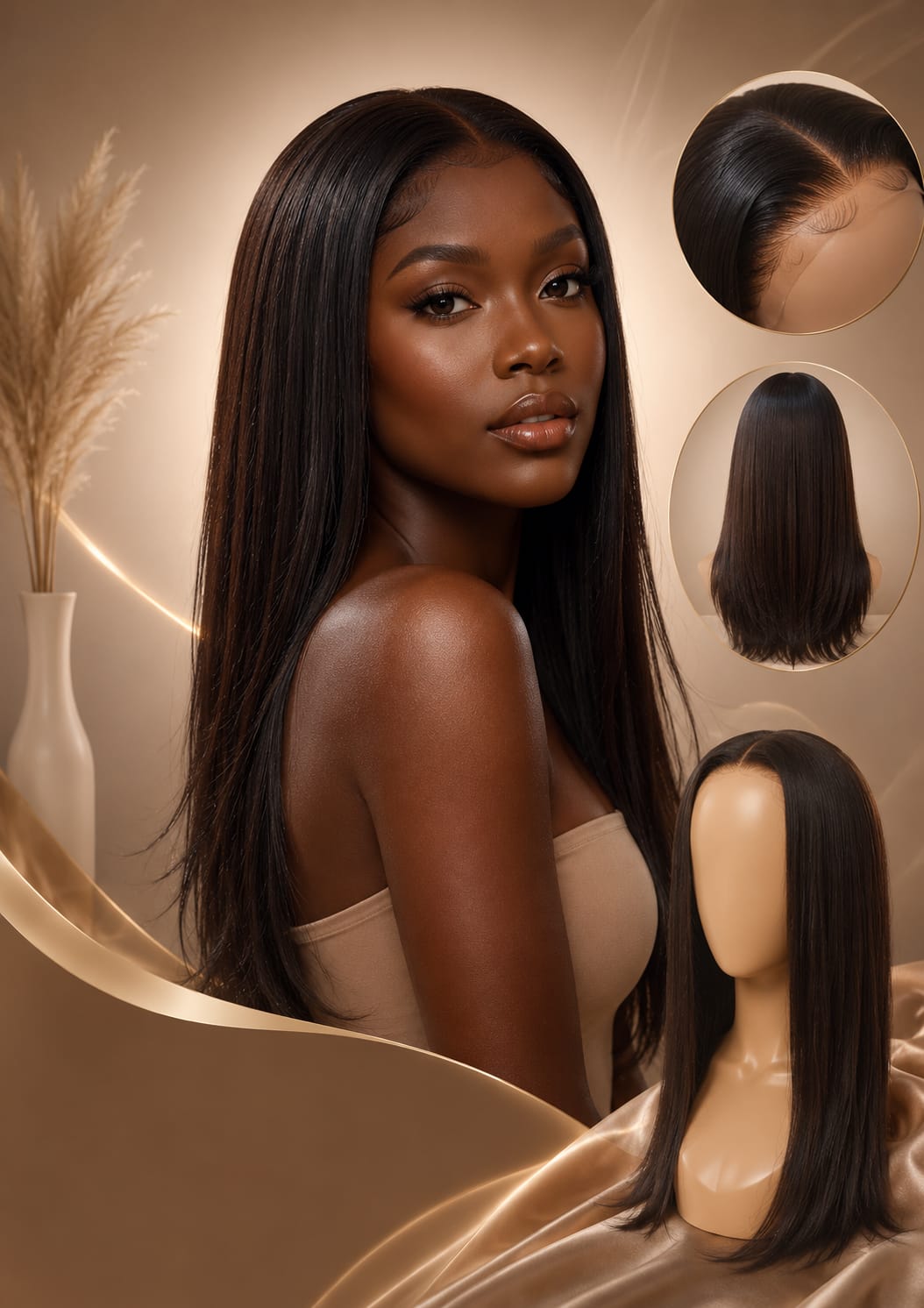 KITOO Euro Straight Full Wig – 14" & 18" | Color 1B | KSh 2,000